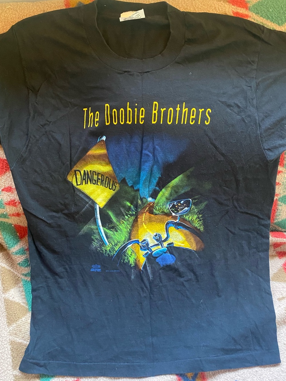 1991 The Doobie Brothers Black Brotherhood Tour tee